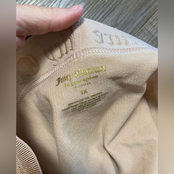 2 Pack JUICY COUTURE Women's 1X Ribbed Shaping Seamless Booty Shorts Tan Mauve - Picture 4 of 6